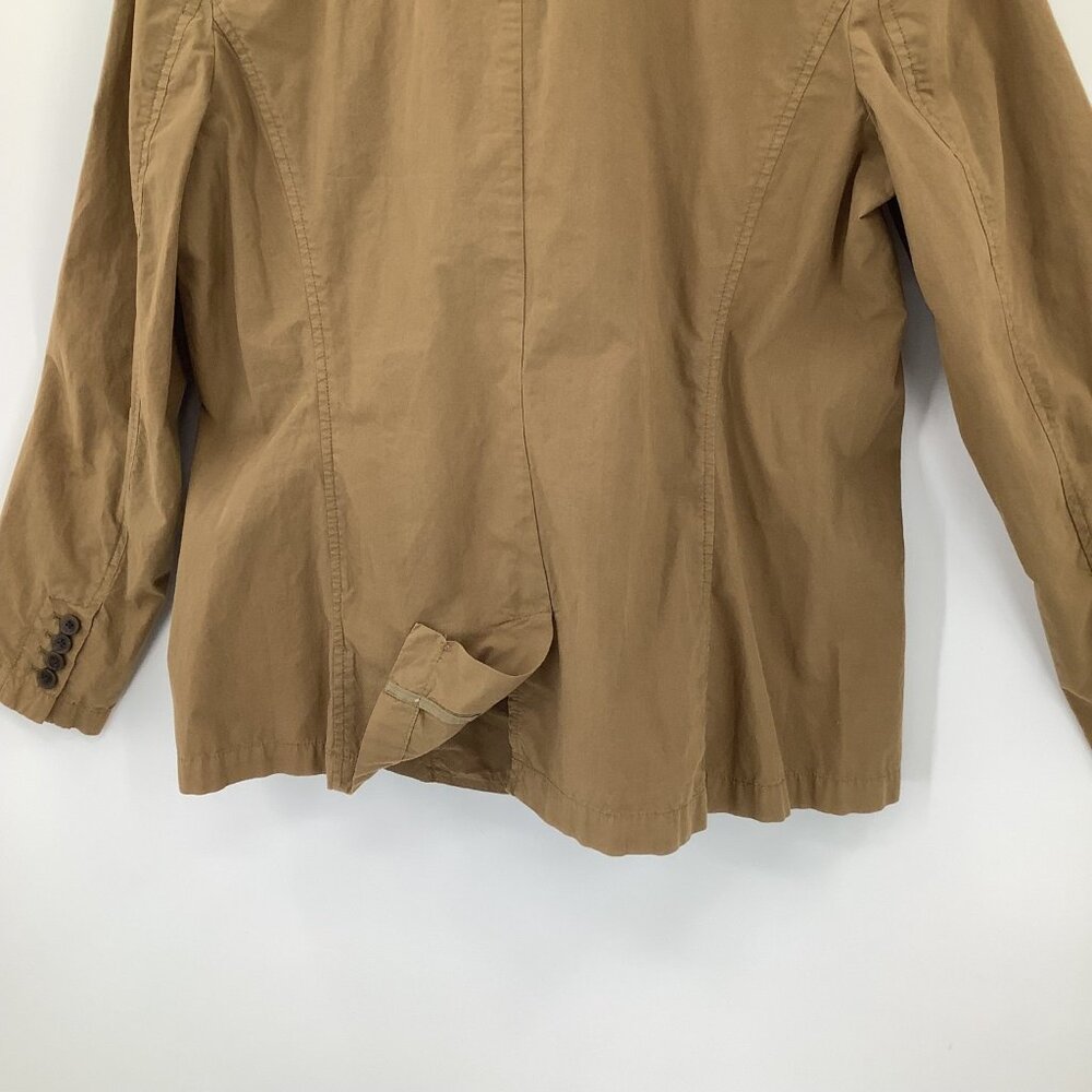 Lands' End Women's L 14-16 Khaki Safari Utility Jacket Cotton Blend - Picture 6 of 8